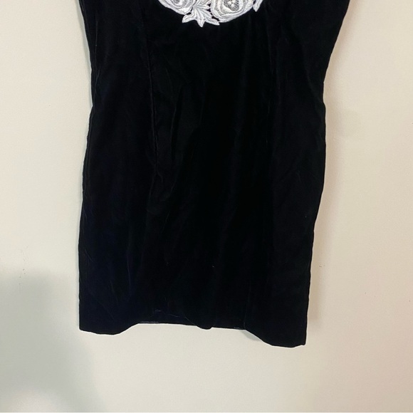 Jessica McClintock Vintage Black Velvet Open Back Dress - Picture 6 of 7